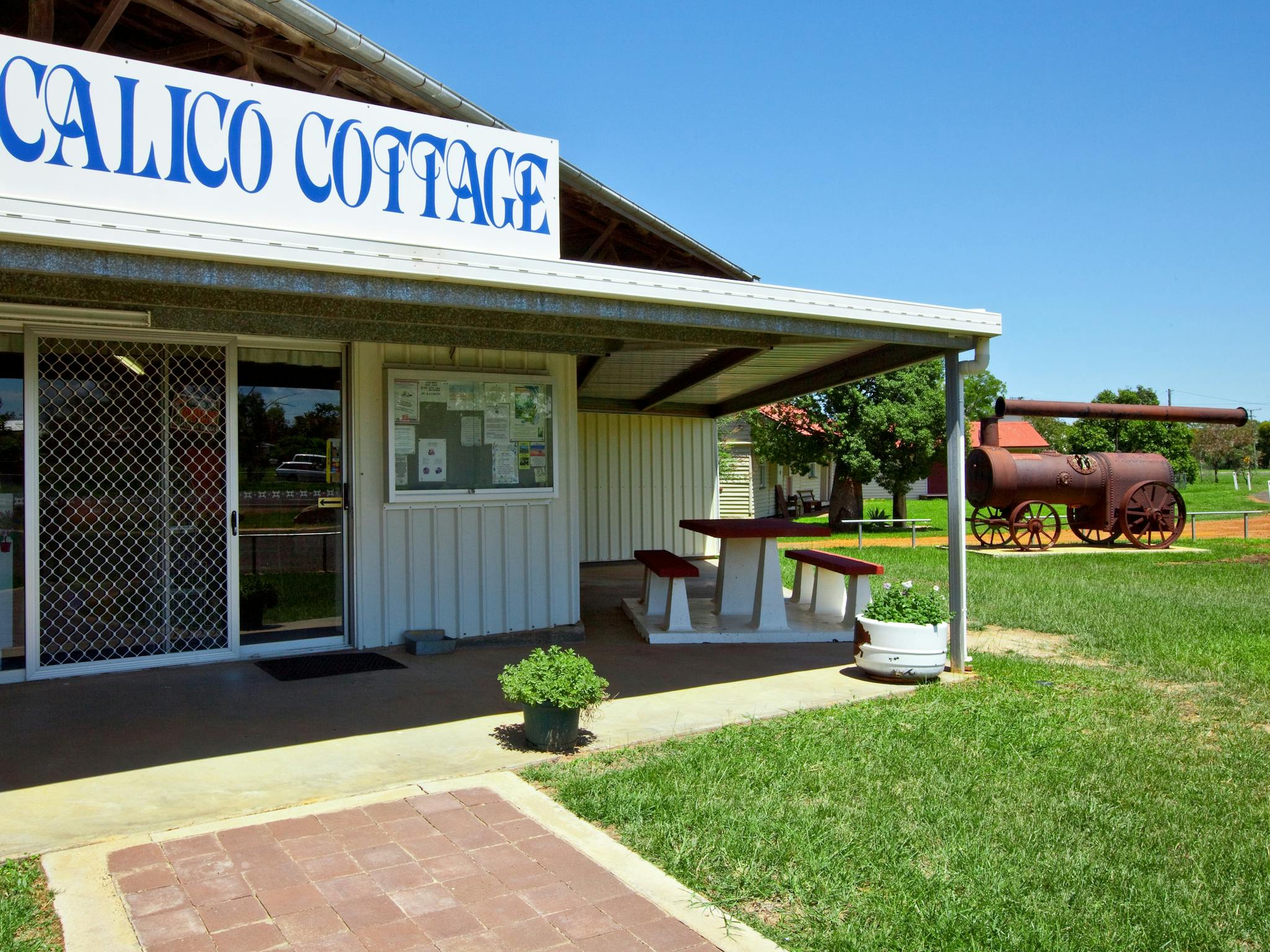 The exterior of the Calico Cottage The exterior of the Calico Cottage