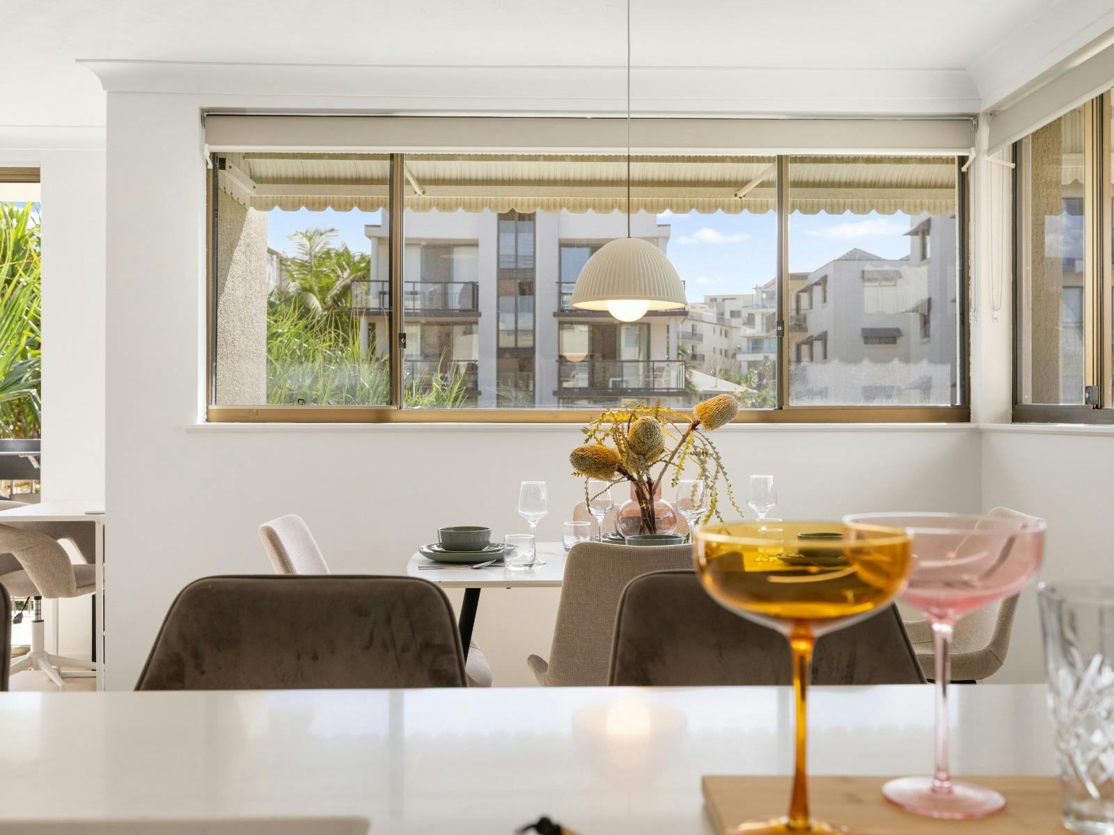 Open-plan kitchen and dining