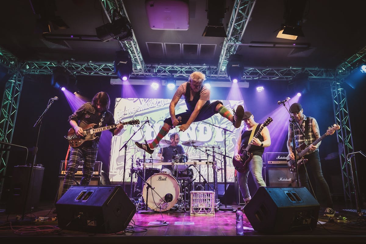 Band playing music on stage