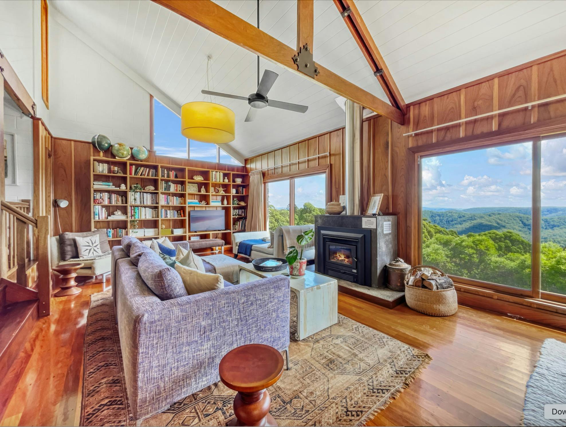 Unwind with a book or a glass of wine in the cedar-lined lounge and library.