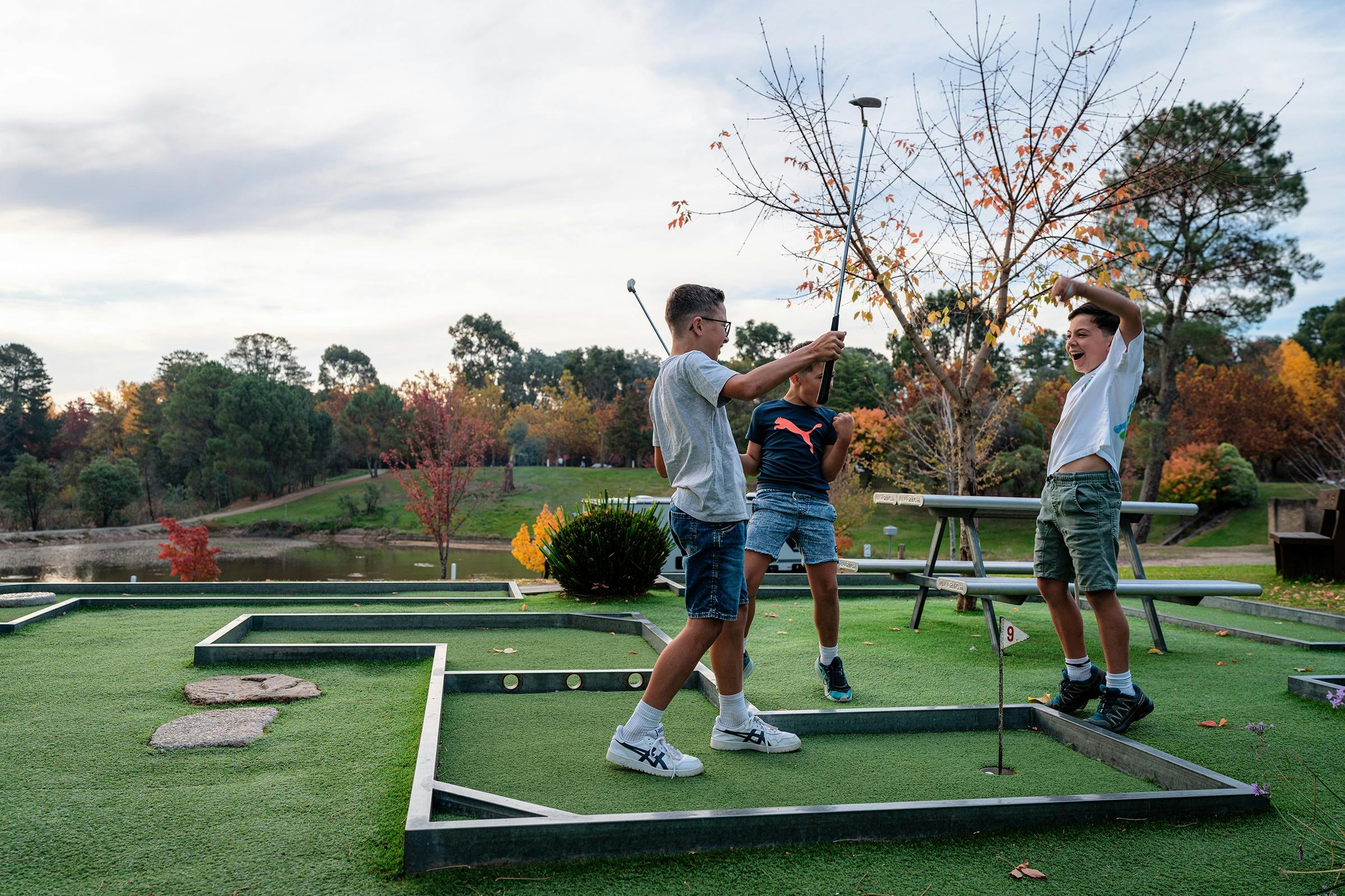 Free on-site mini golf