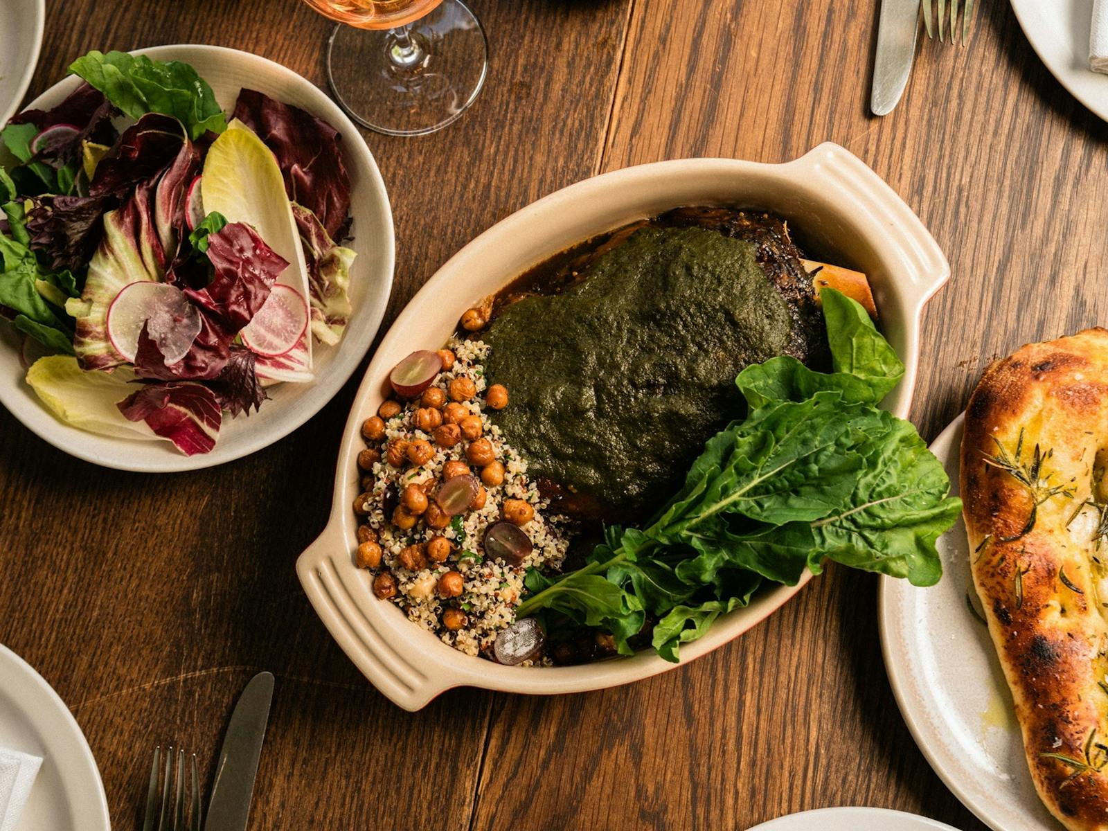 Lamb shoulder in sharing dish