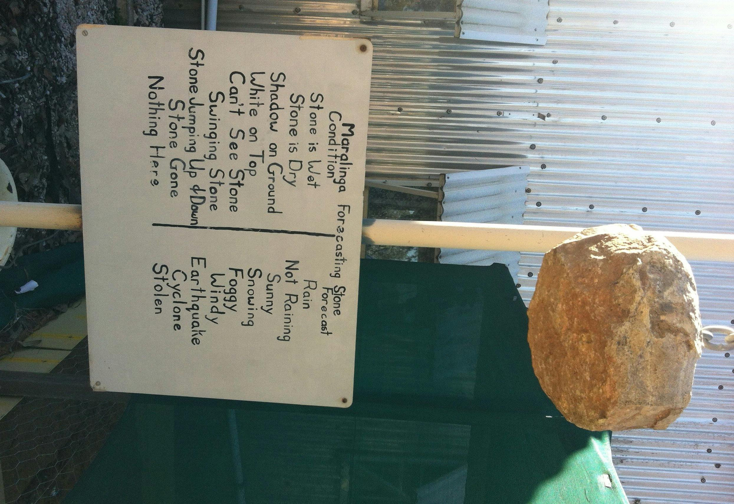 Maralinga forecasting stone