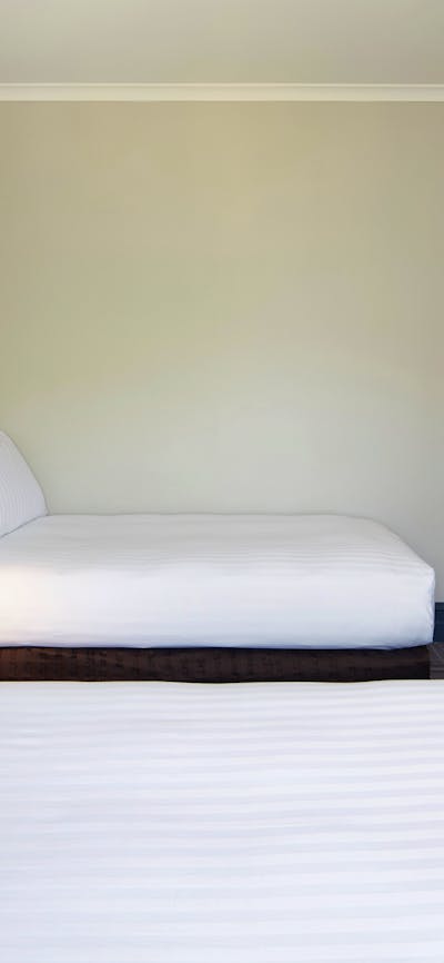 Hotel room with twin beds