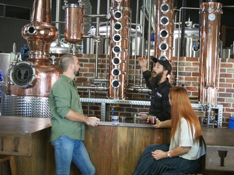 Craft brewery and distillery behind the scenes tour