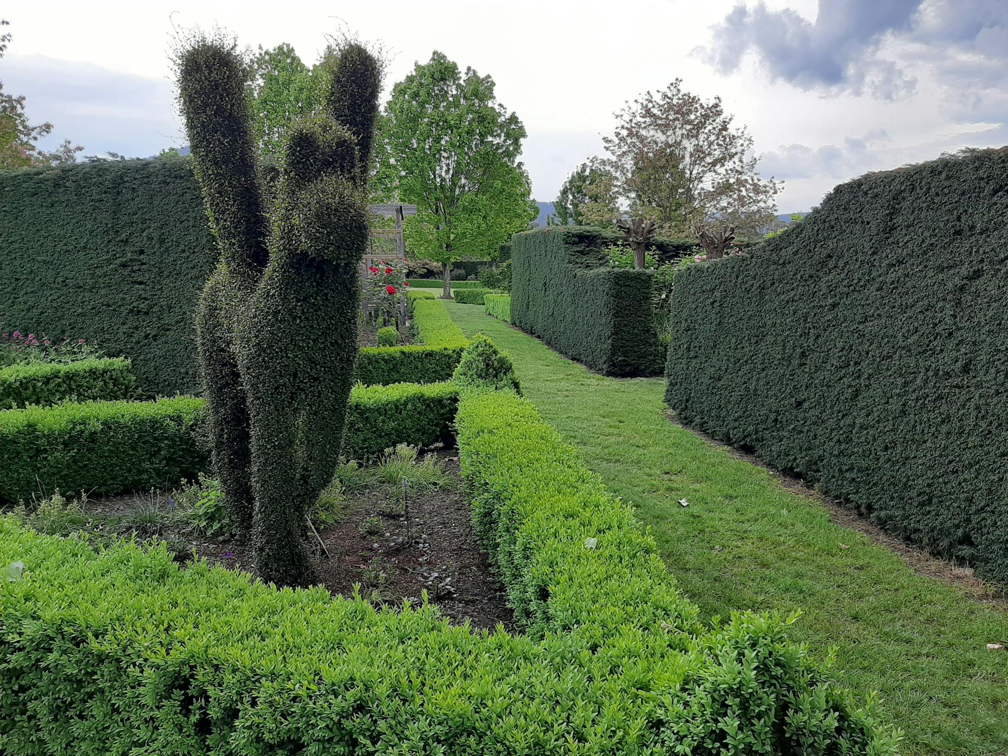 Topiary of flying horse
