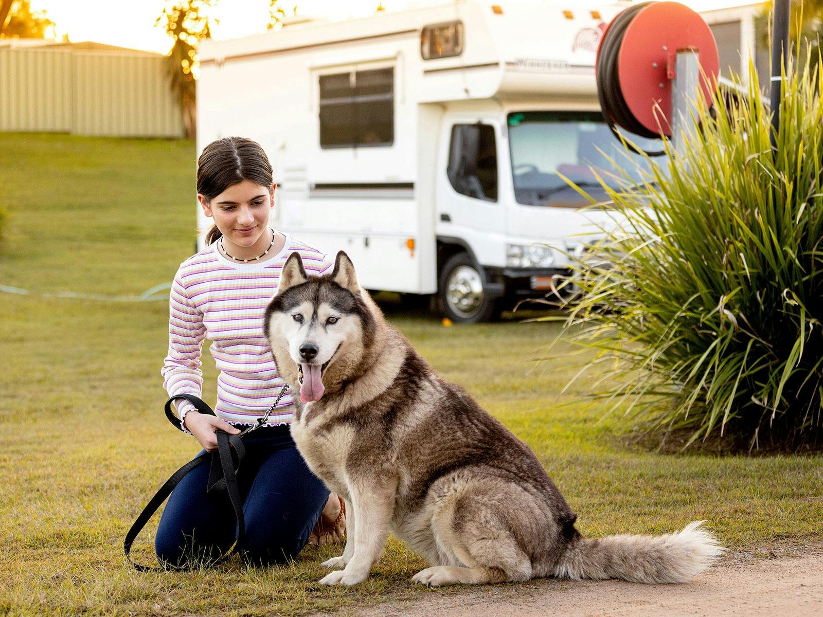 Girl with dog