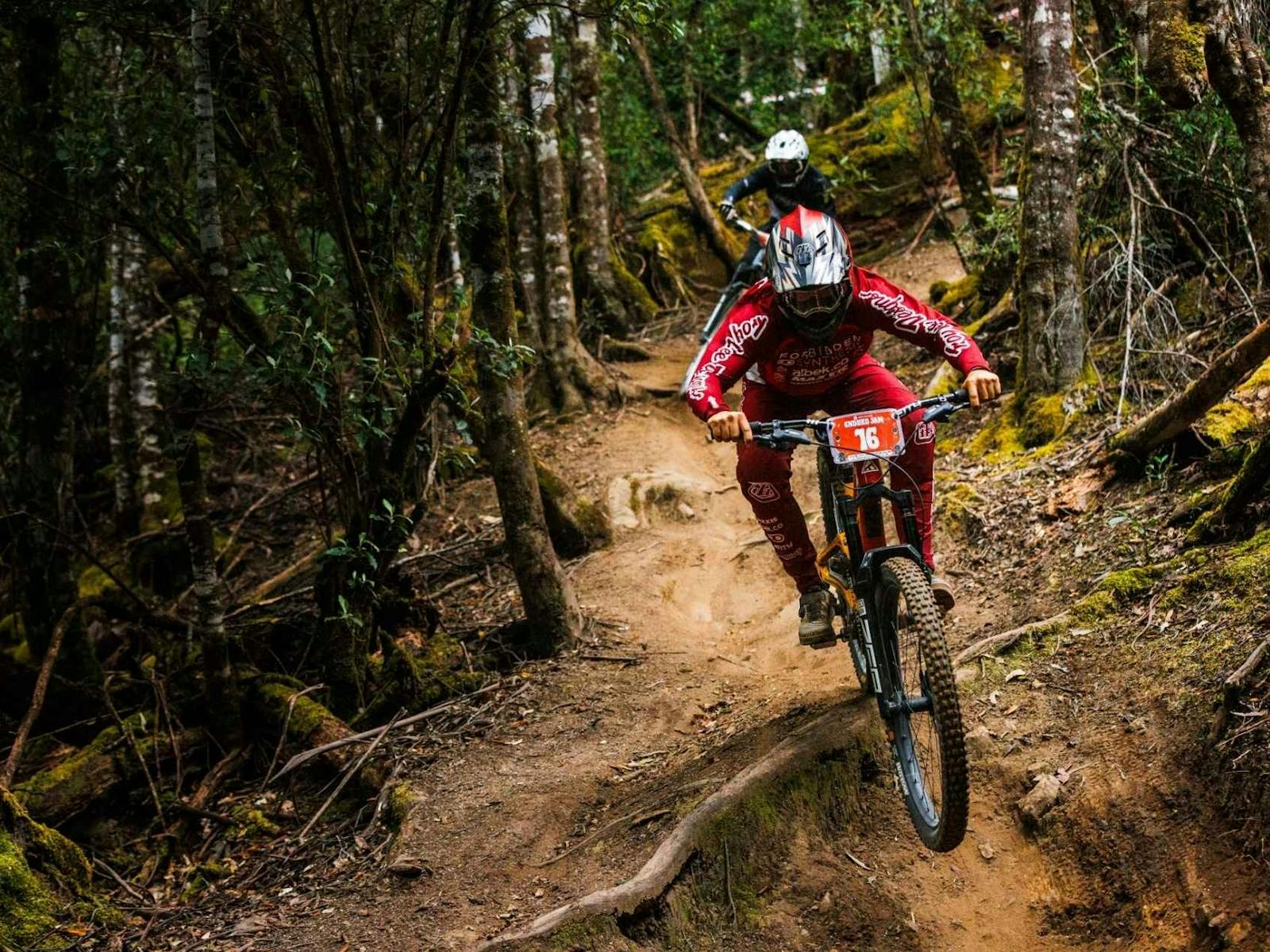 Riders at Maydena bike Park