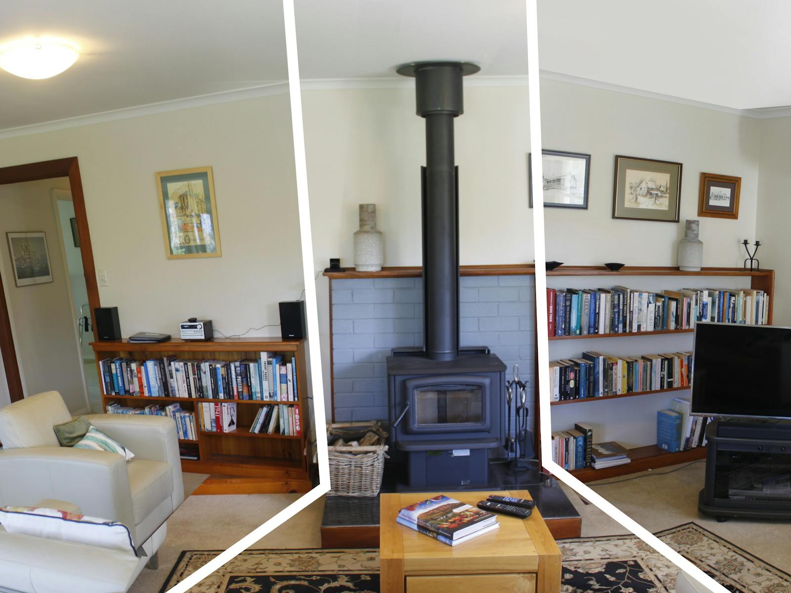 Living Area at Huon Country Cottage