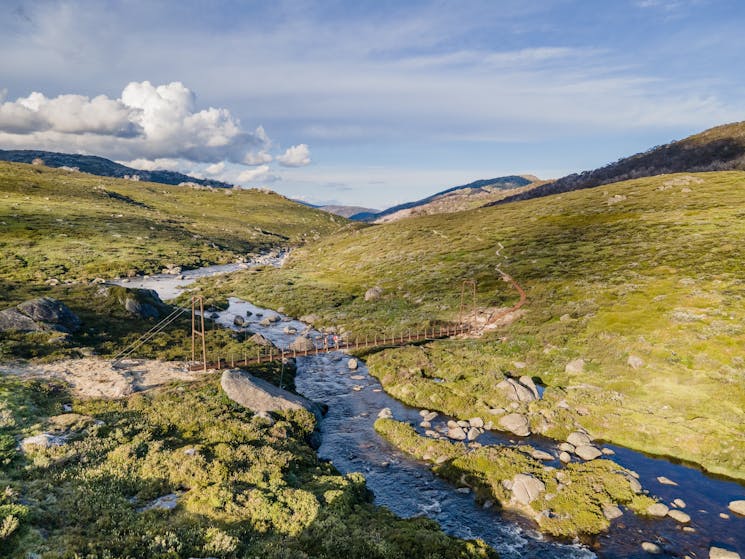 Guthega to Charlottes Pass walk, Spencers Creek Bridge, Kosciuszko National Park