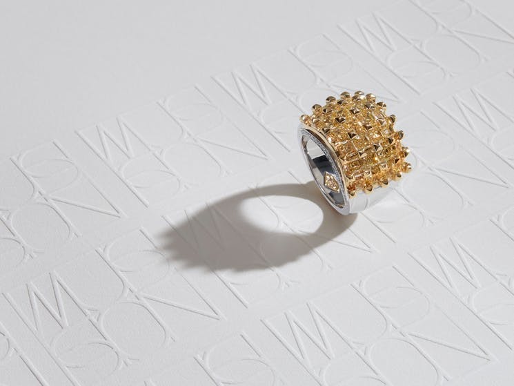 Aella Yellow Diamond Ring by Musson with shadow