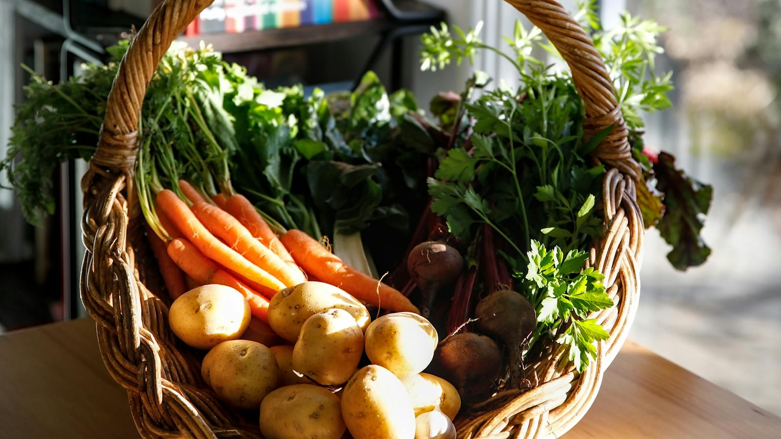 Seasonal produce from the Huon Valley, ready for a Florian Cottage cooking class.