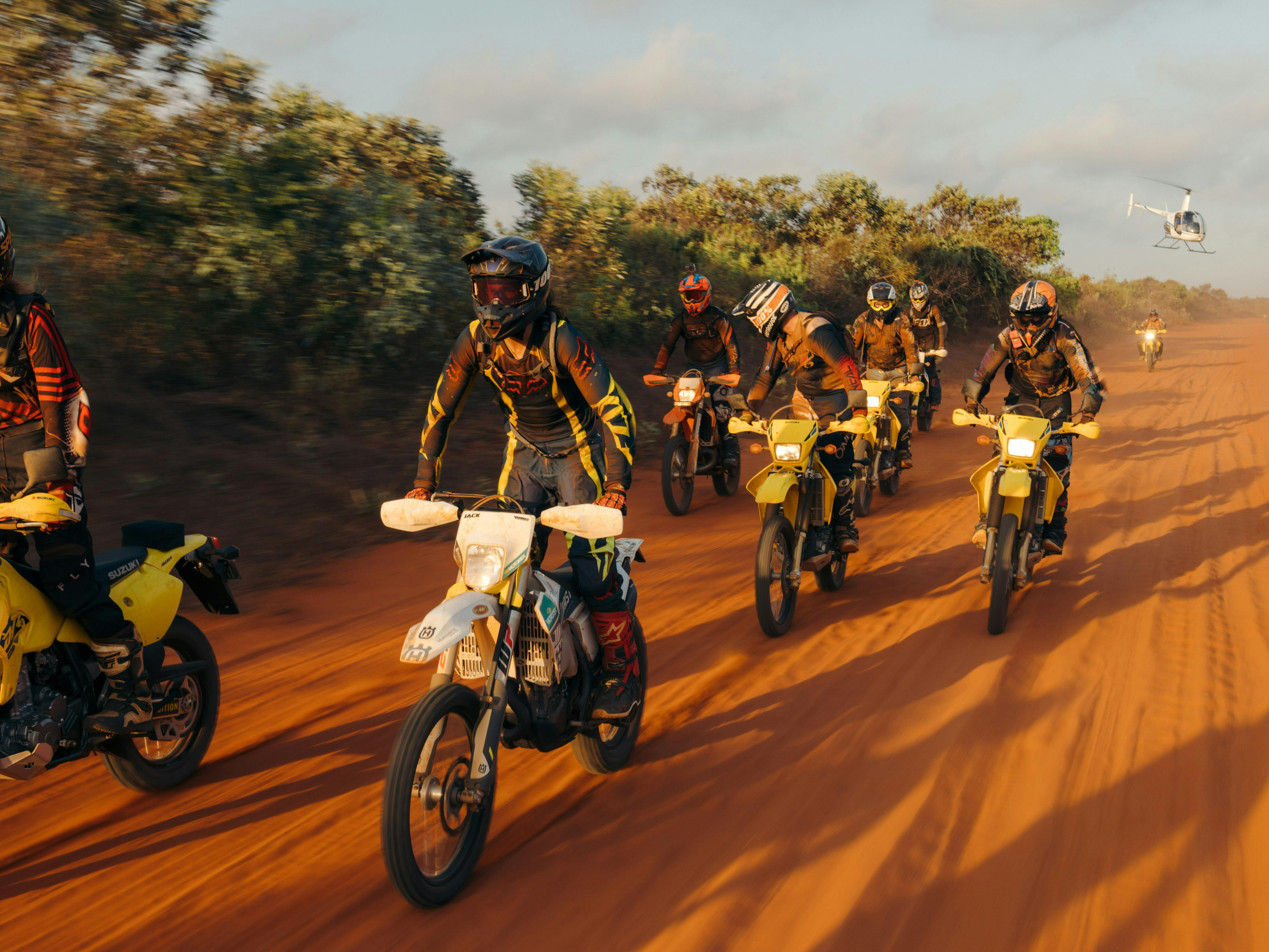 Kimberley Adventure Co tour group riding excitement mates dirtbike trail bike Broome