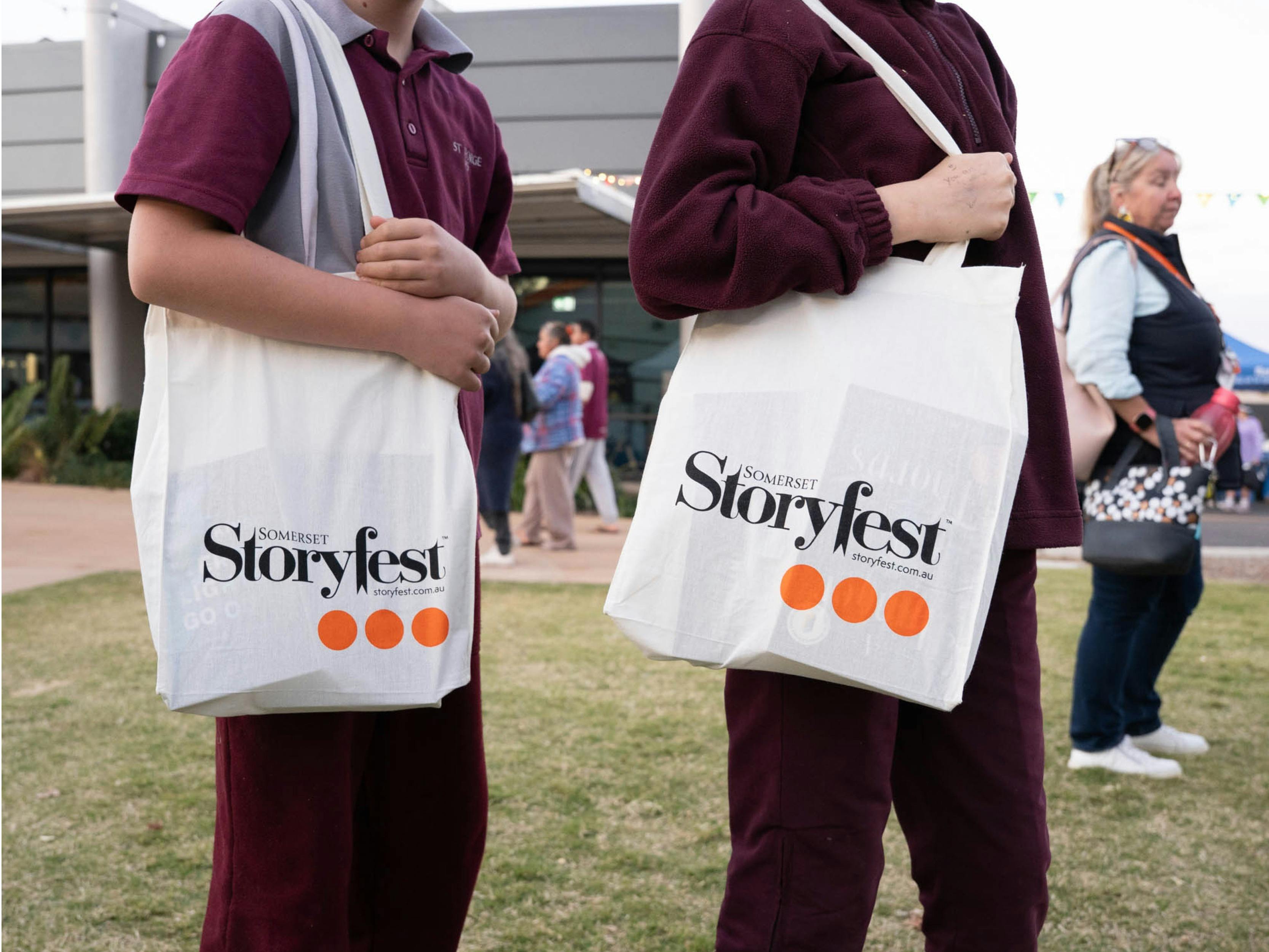 Students with Bags