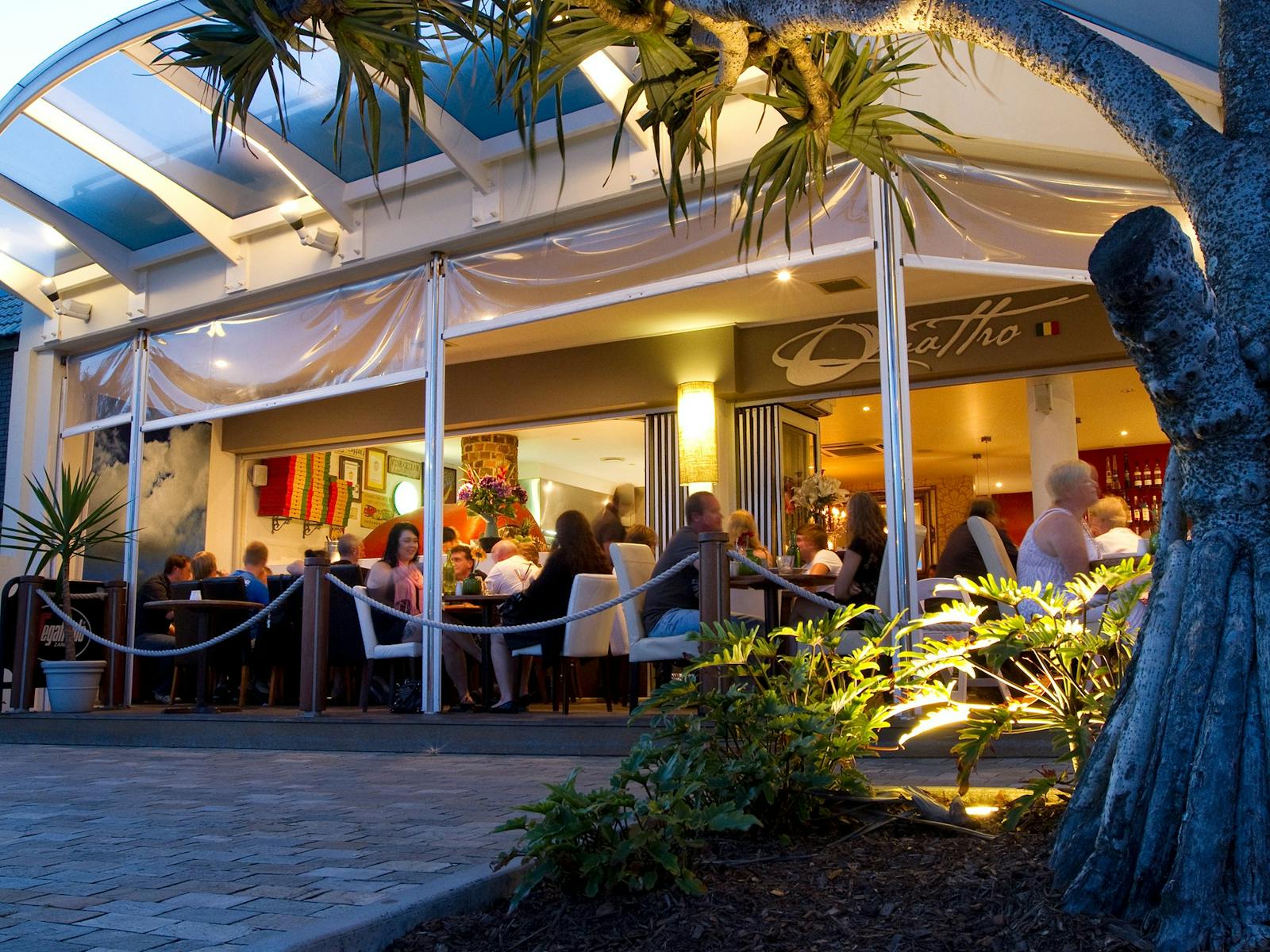 Outside dining view