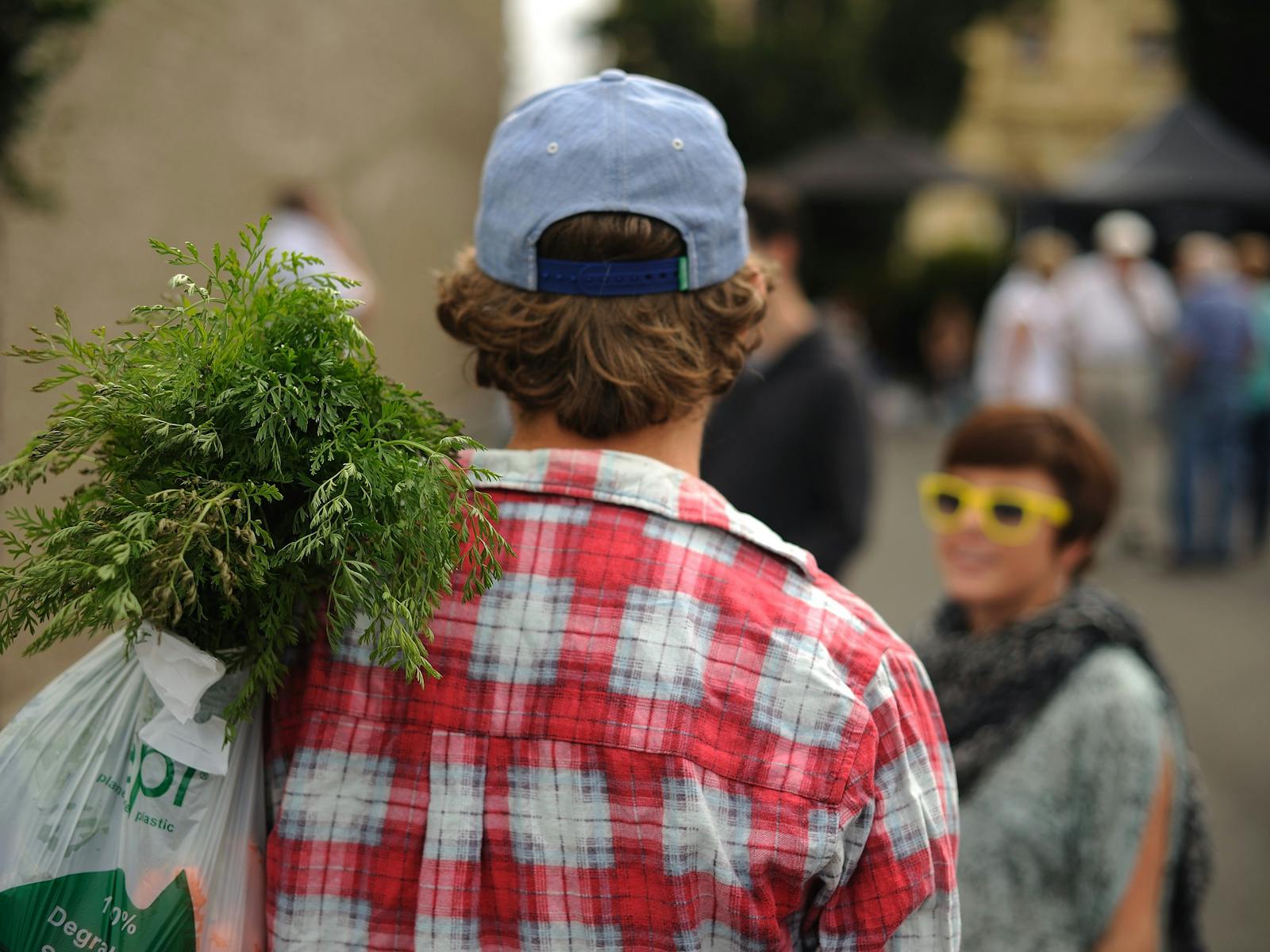Shopping for local produce at Harvest Launceston