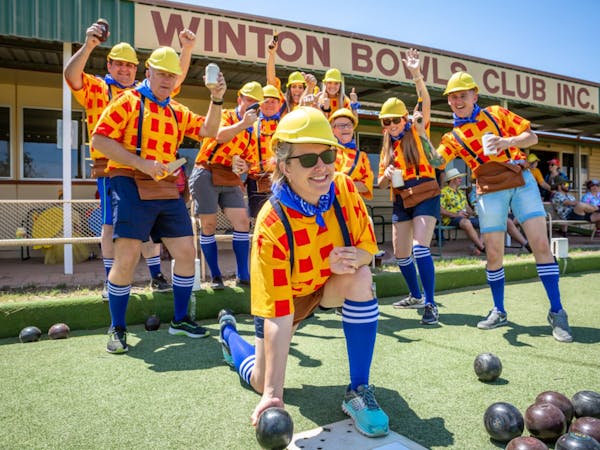 Lawn bowls competition, Outback Aussie Sports at Outback Festival