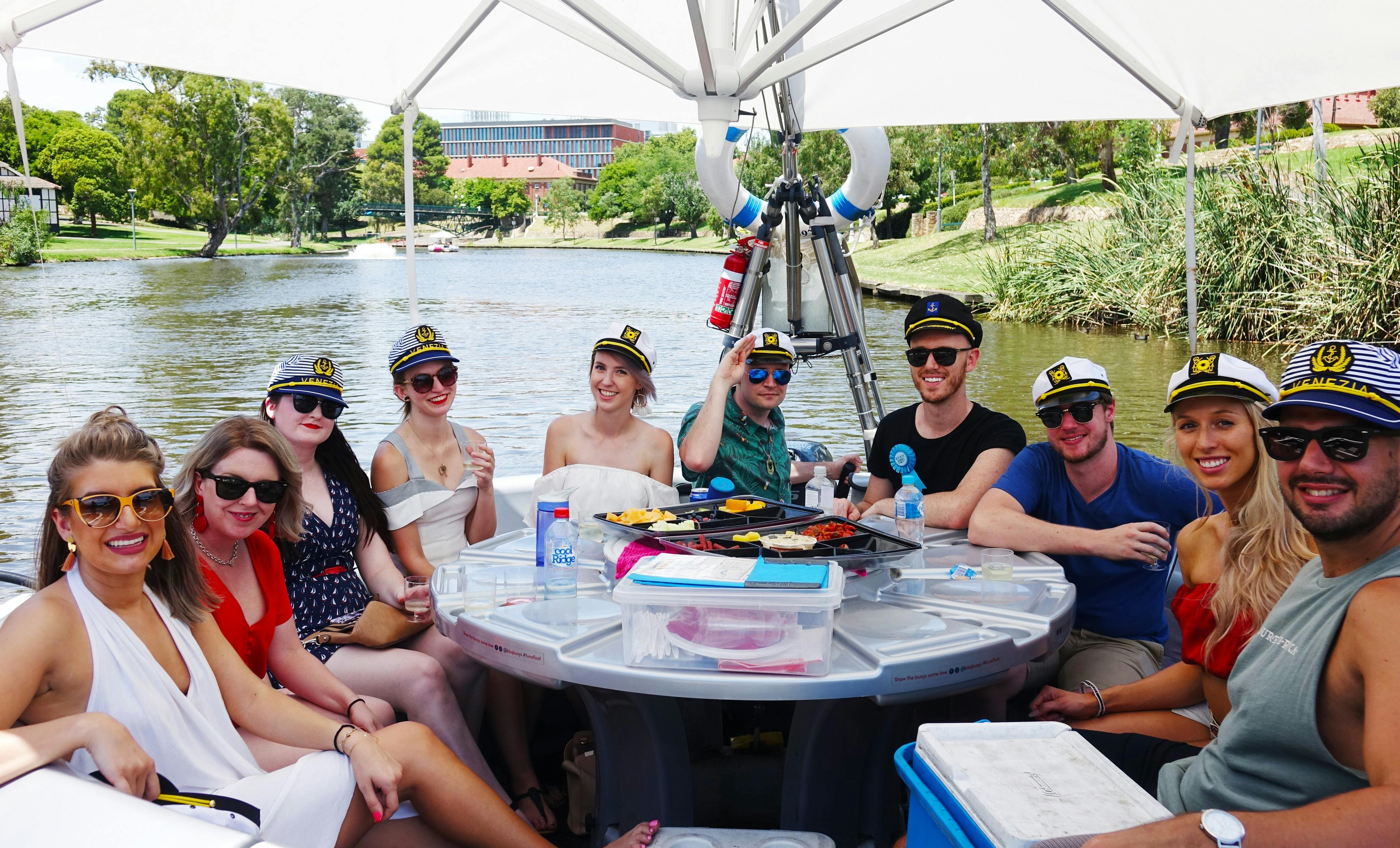 Group of 10 on a BBQ Buoy