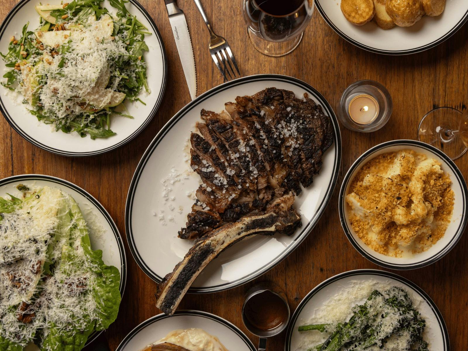 Steak and sides at VICE