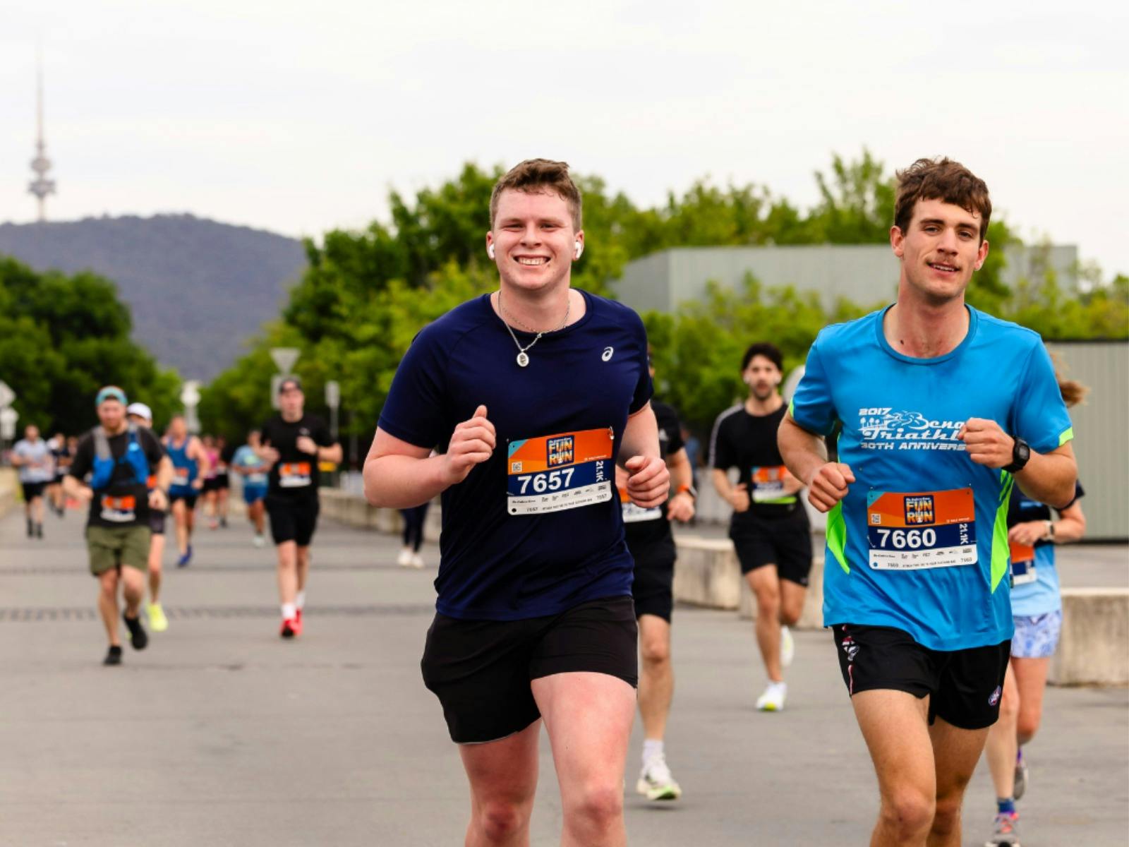 2 men running at Canberra Fun Run