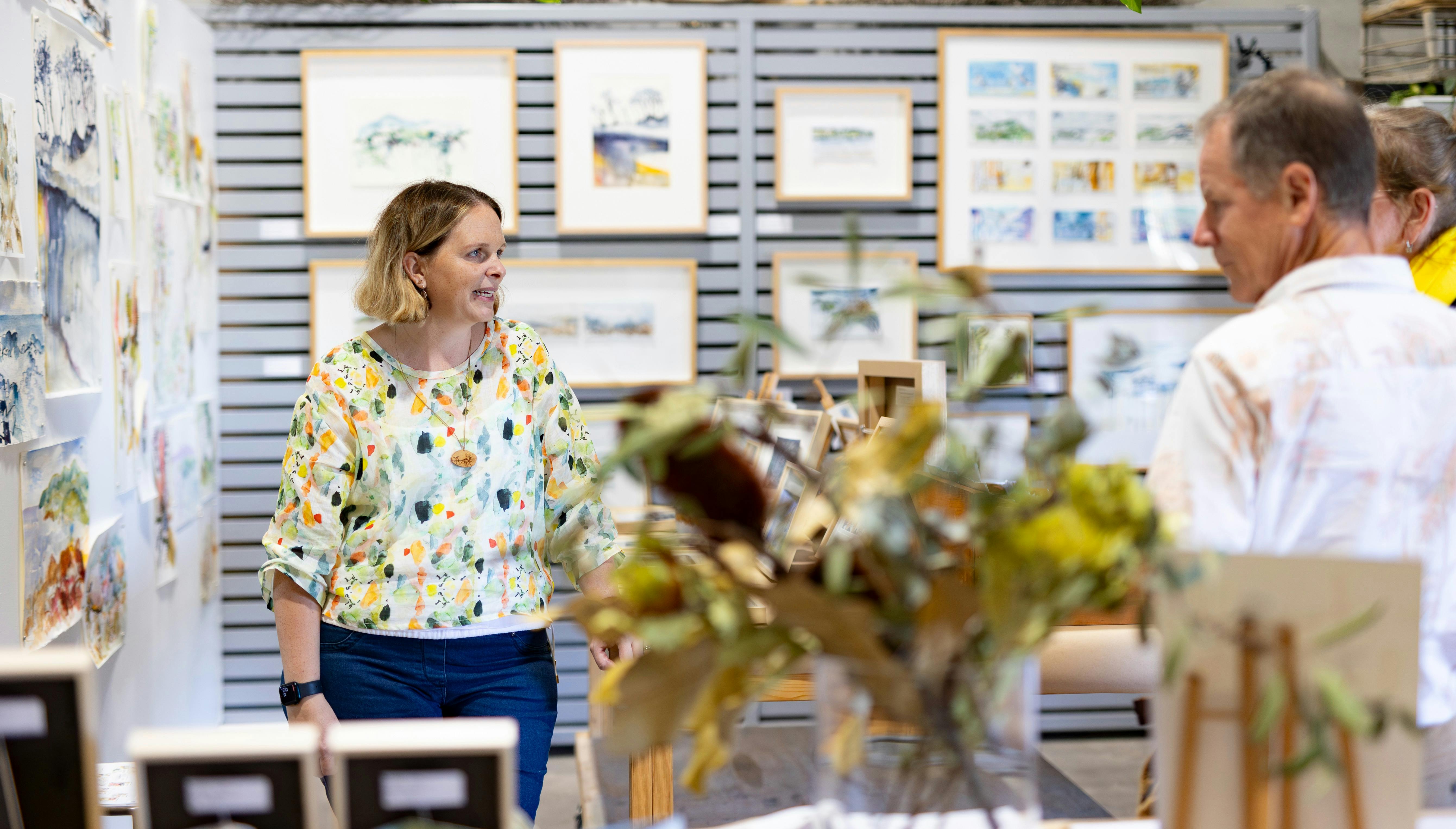 Artist in studio