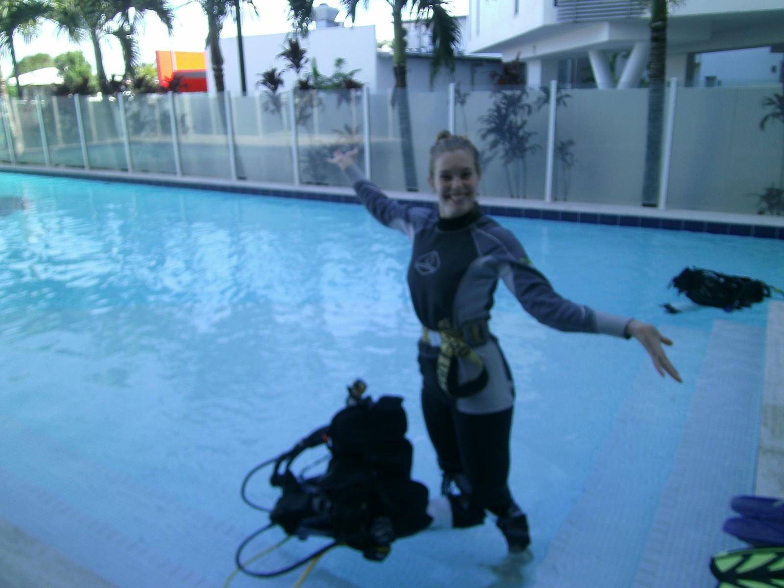 First of the pool dives