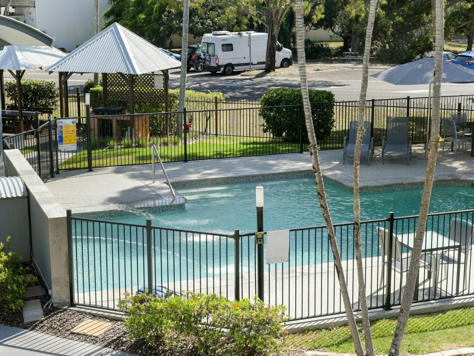 Sparkling heated pool Sparkling heated pool