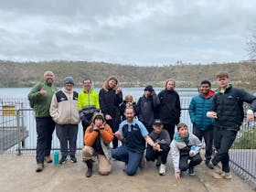 Access Adventure Club staff and participants smiling together in a group photo