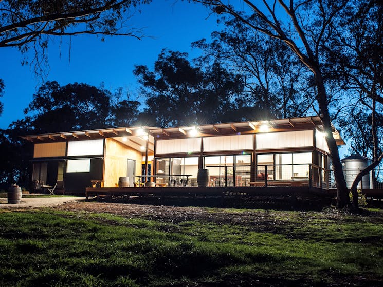 The Strawhouse Pavilion is cellar door and accommodation.