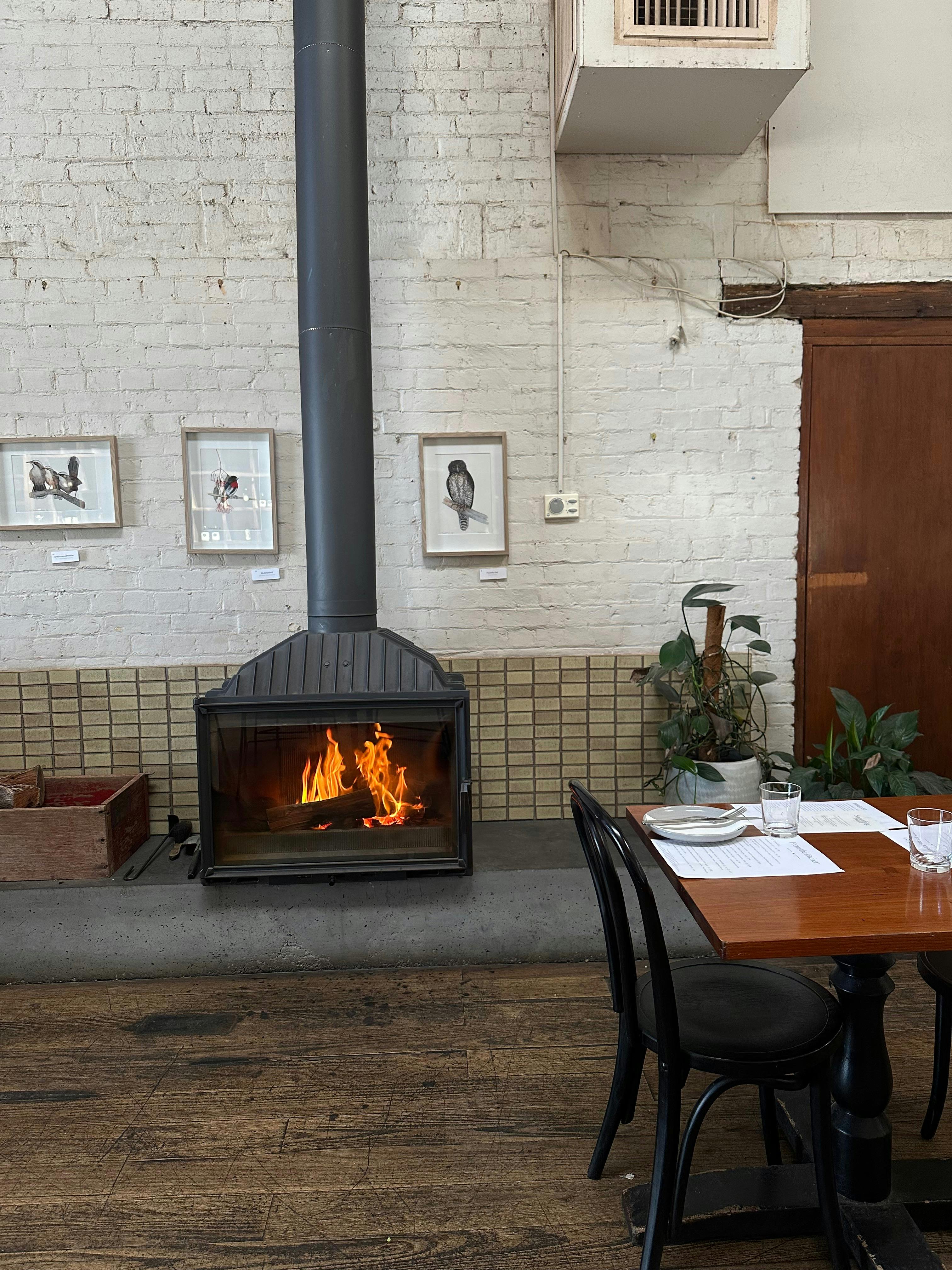 Fire going throughout winter