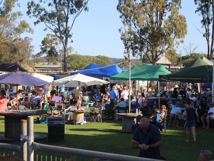 Cold beers, wine, great music, good food and plenty of shade-what more could you want?