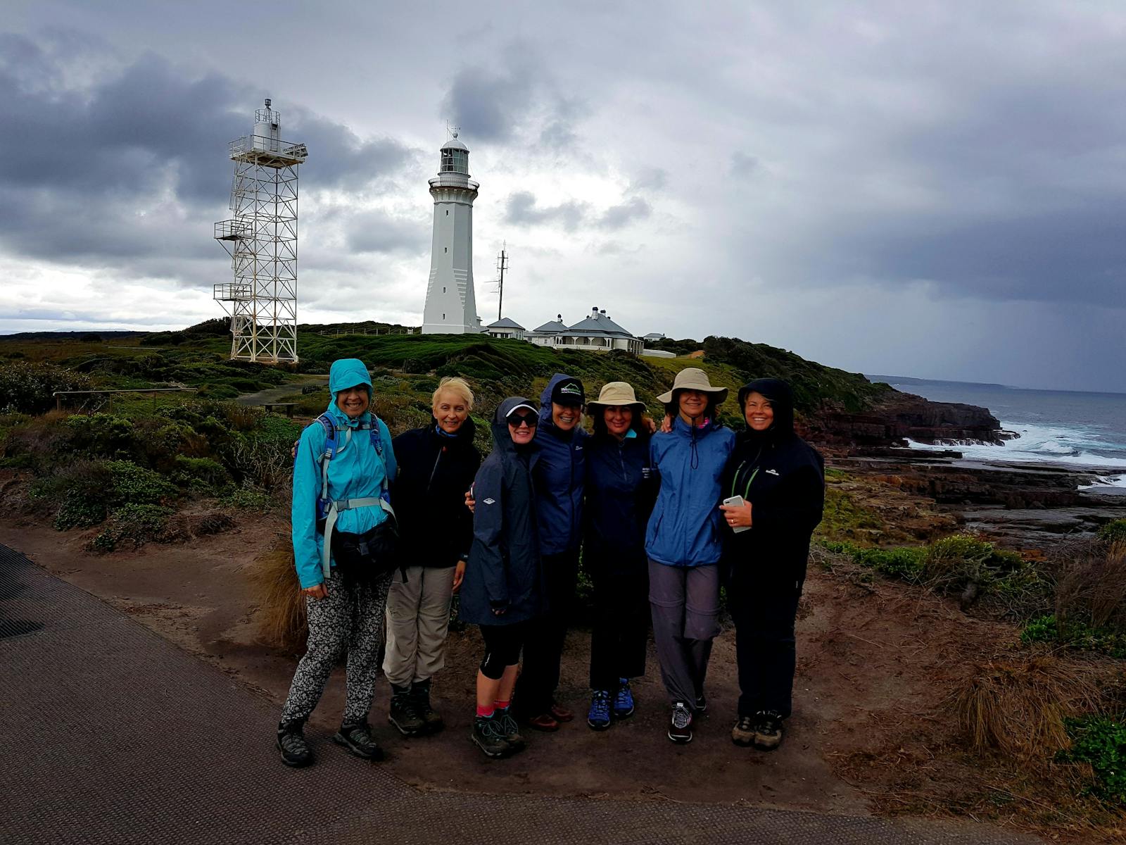 Happy walkers on the Light to Light Pack-Free Walking Experience from Life's An Adventure