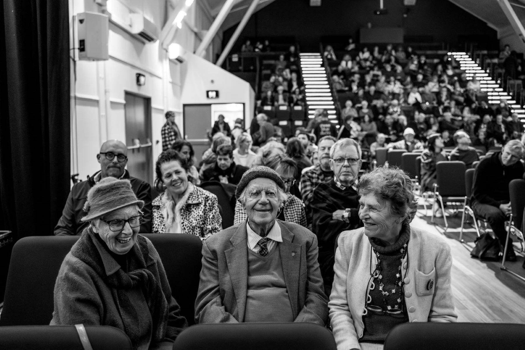 Black and white audience