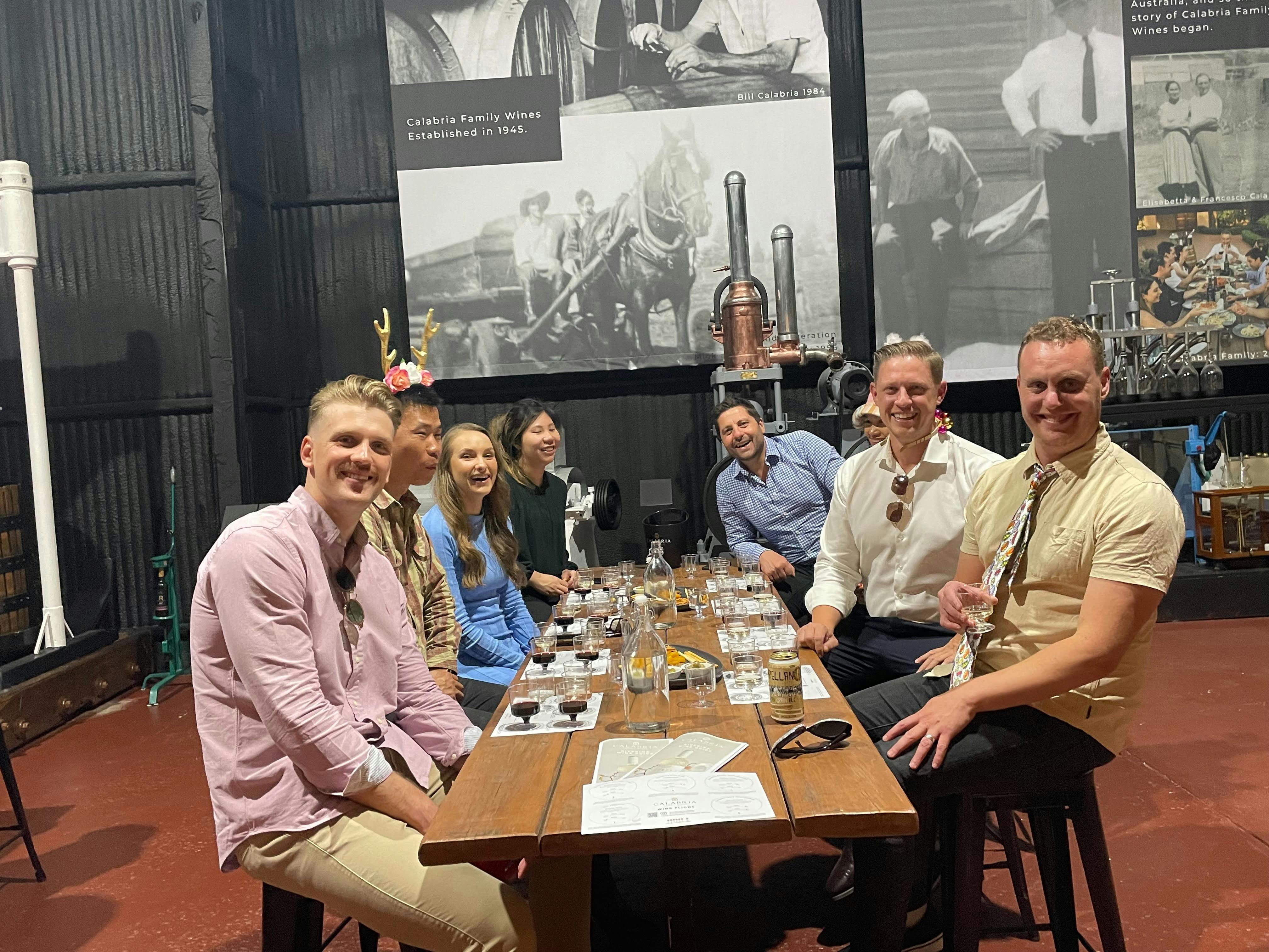 A corporate wine tasting at one of our local iconic wineries
