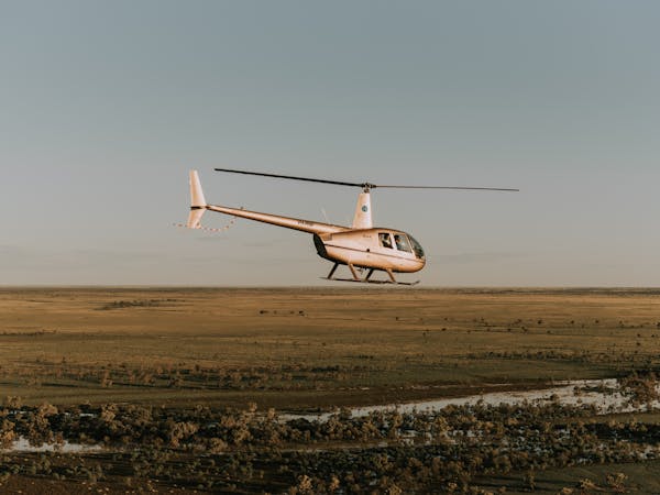 Scenic flights customised in outback Queensland over Thomson river and channel country