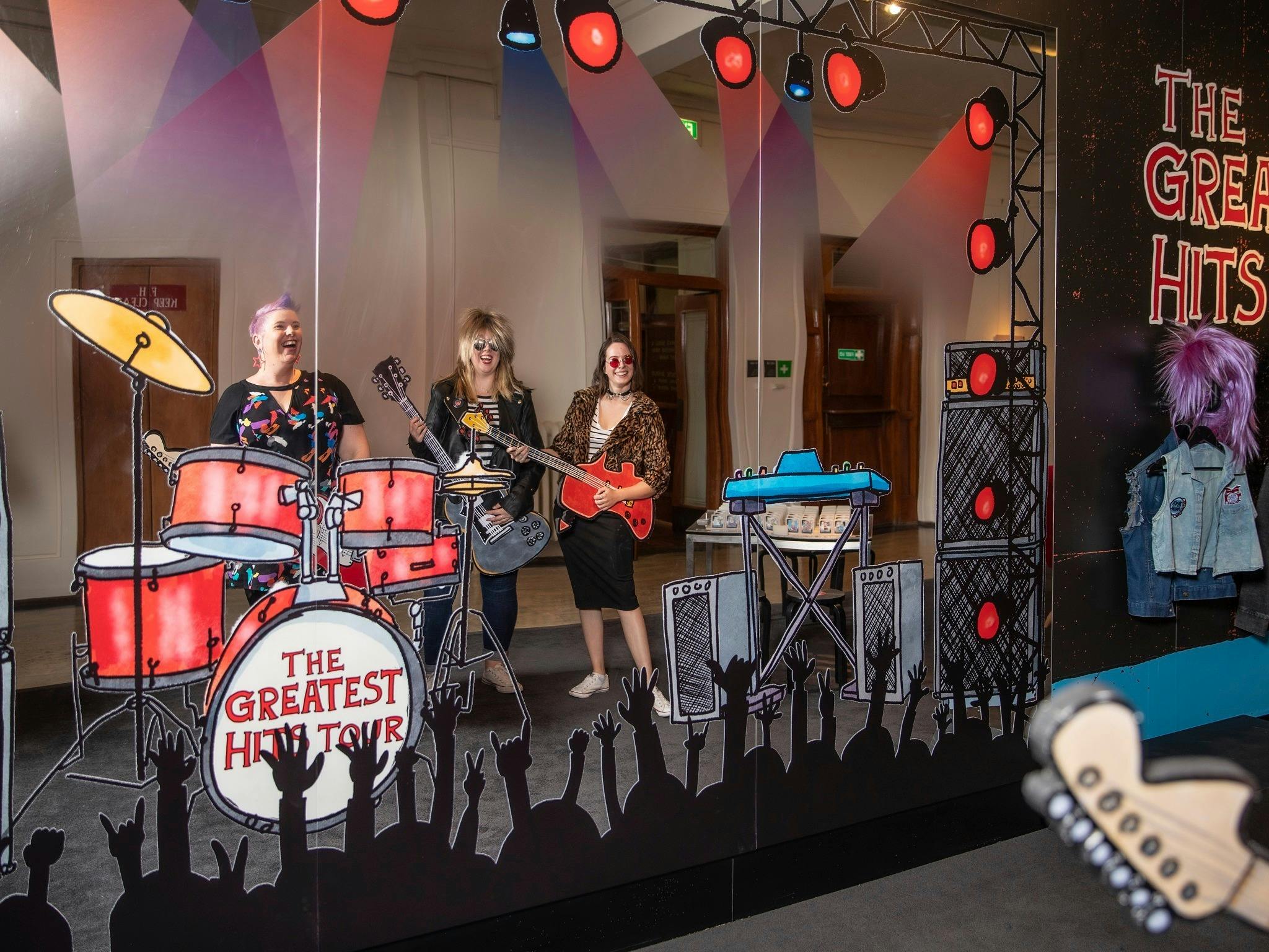 Live out your rockstar dreams in the Behind the Lines family space