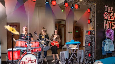 Live out your rockstar dreams in the Behind the Lines family space