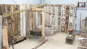 Blacksmith tools inside museum