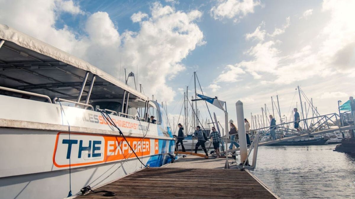 Guests boarding the Explorer at the Kawana Waters Hotel