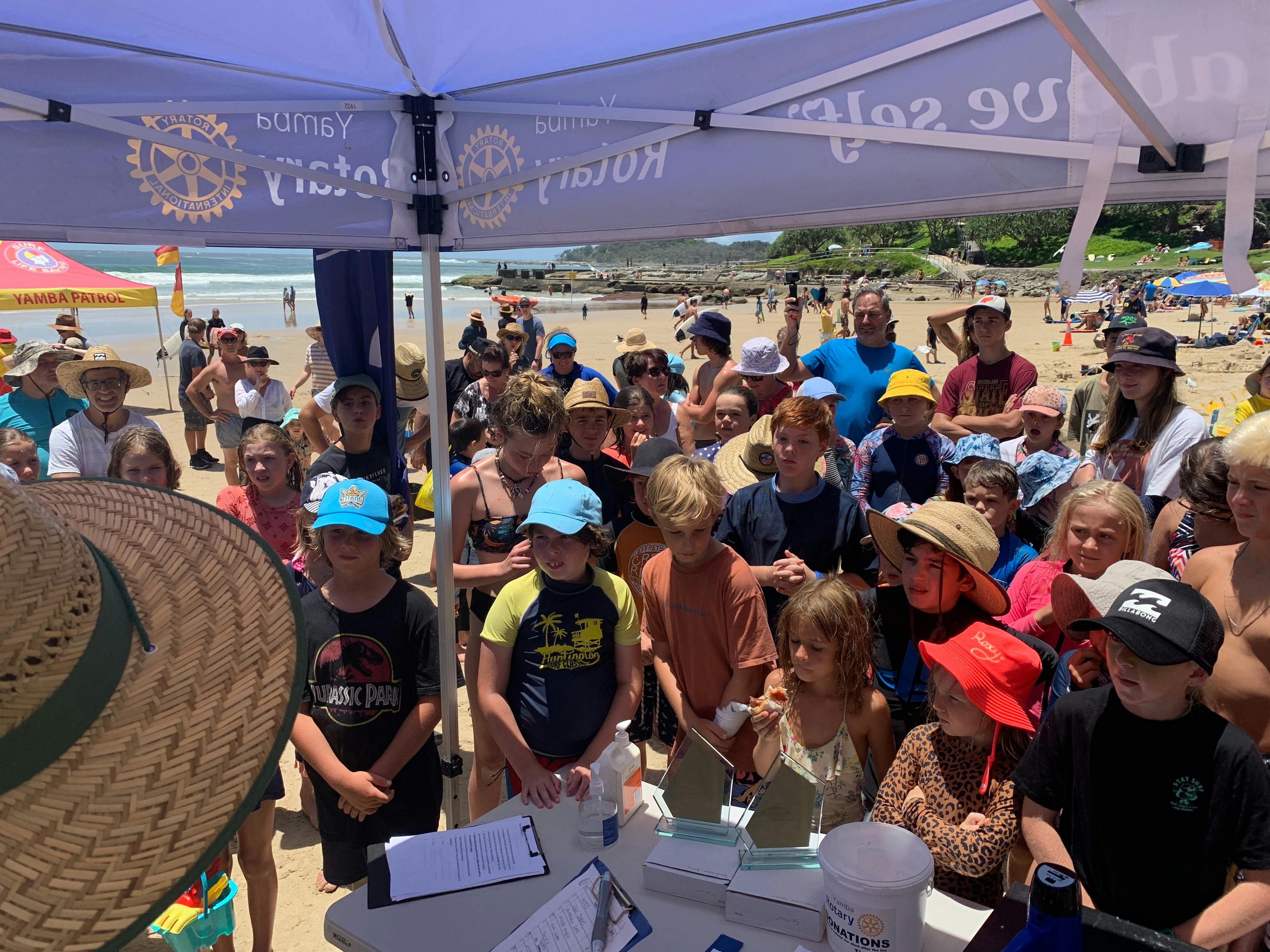 Registration tent