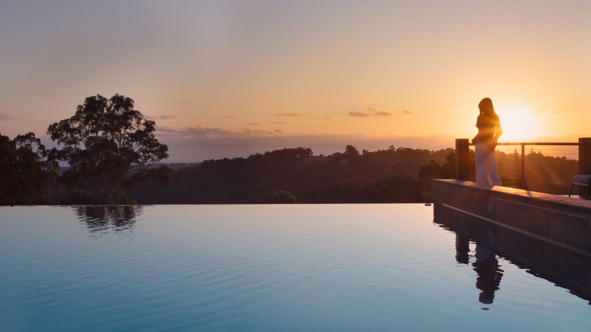 Gwinganna Infinity Pool Sunset