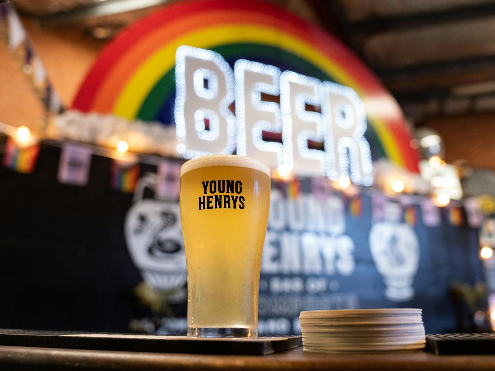 Young Henry's colourful tasting bar in Newtown