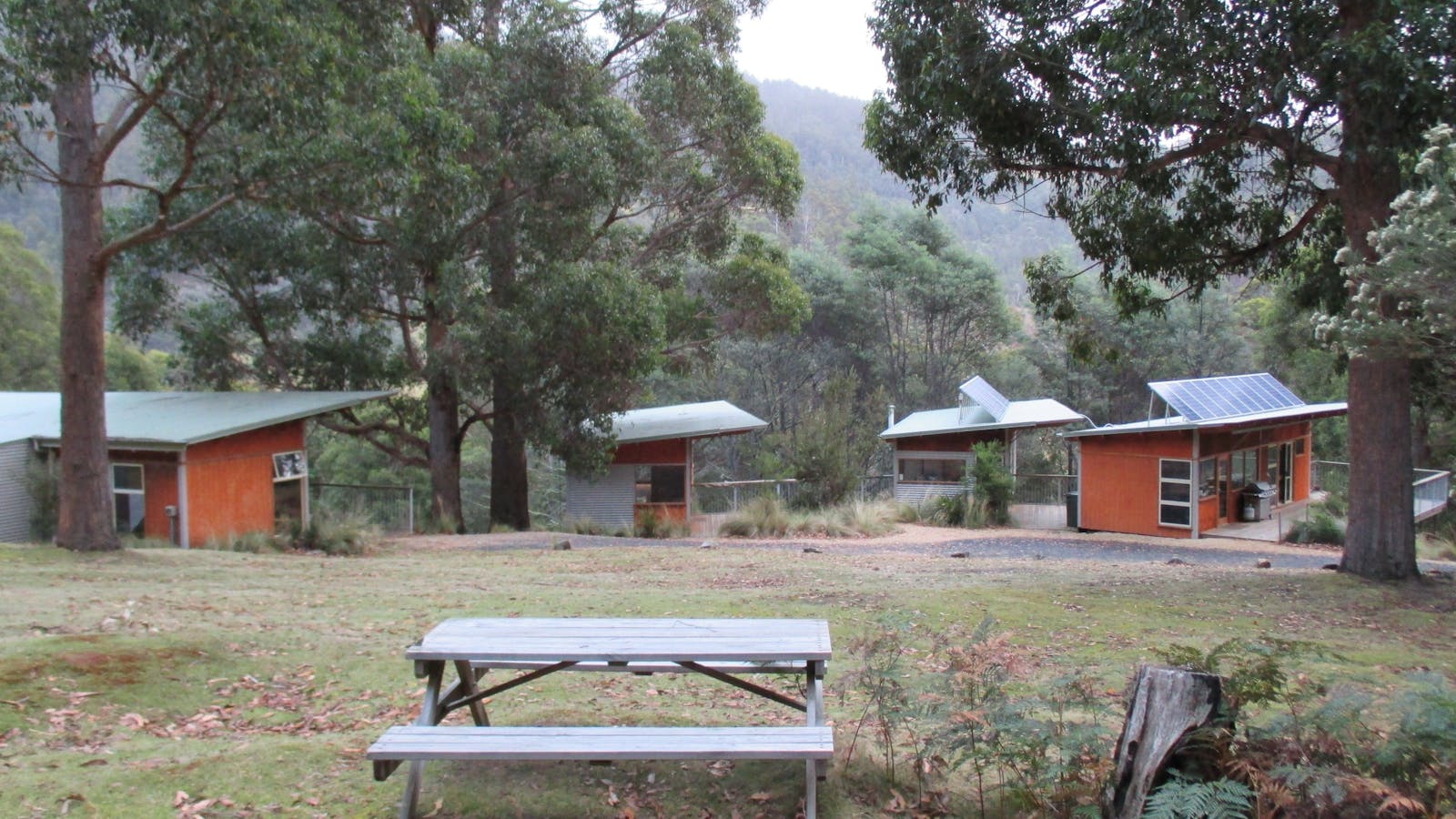 General view of cabins