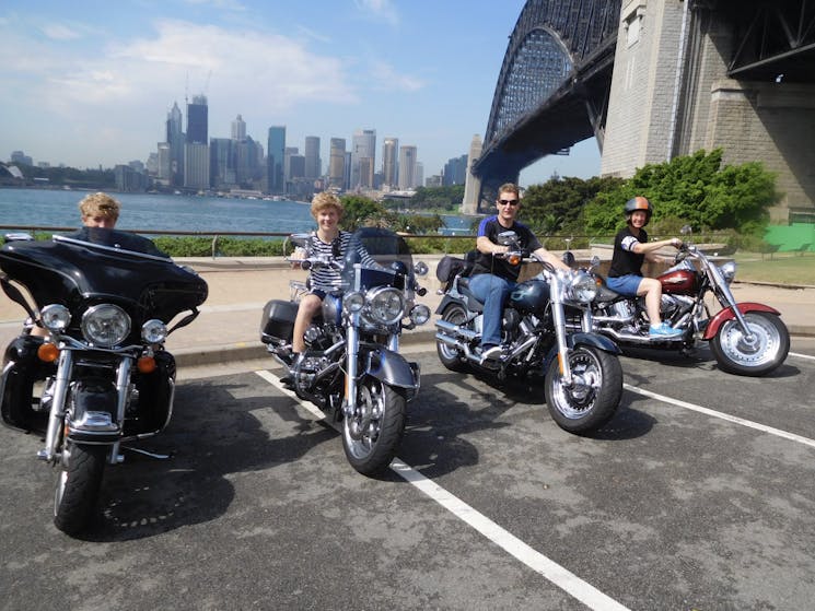 Harley tours around Sydney. We can also provide trikes. For the adventure of a lifetime, book now!