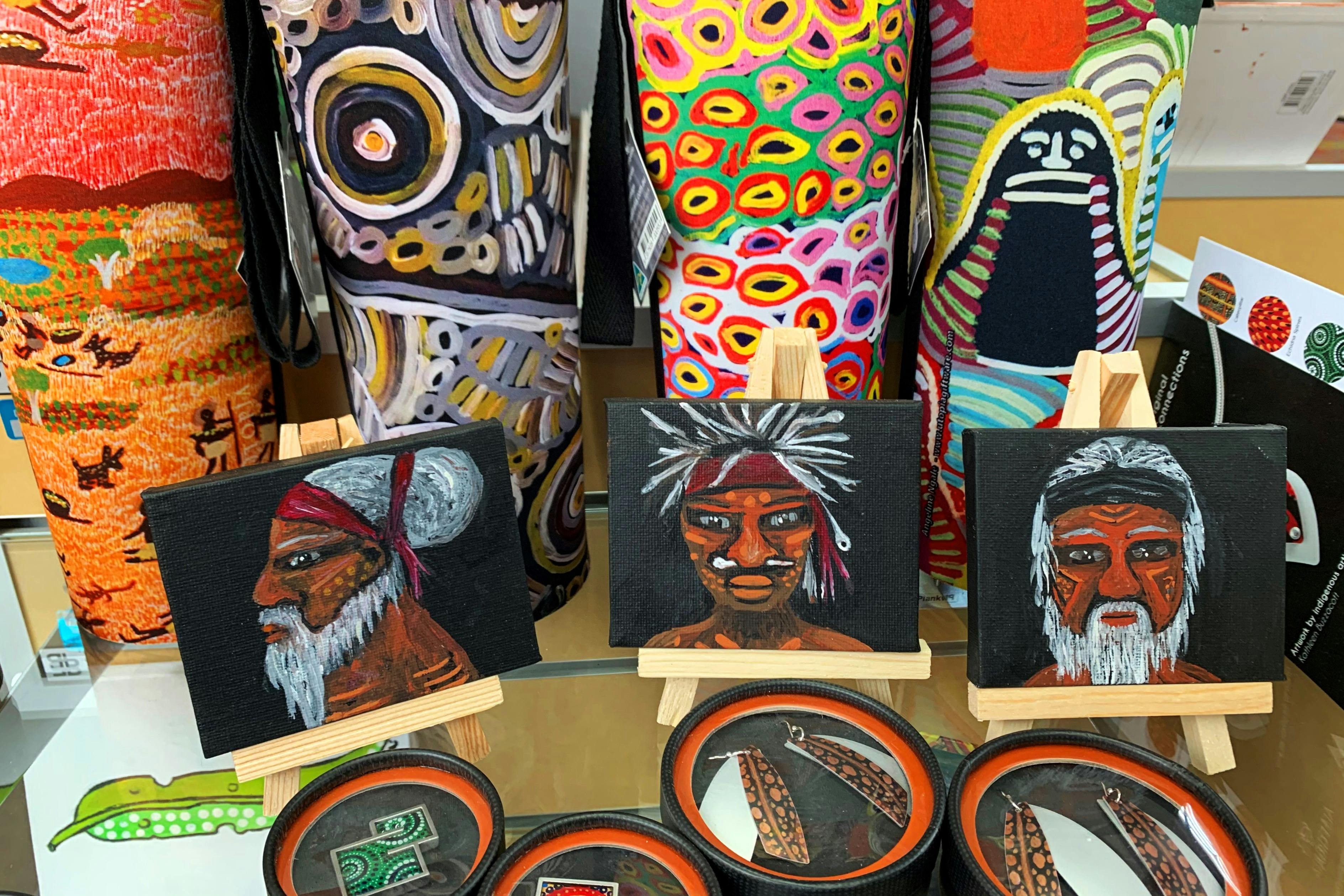 Merchandise on sale in gallery