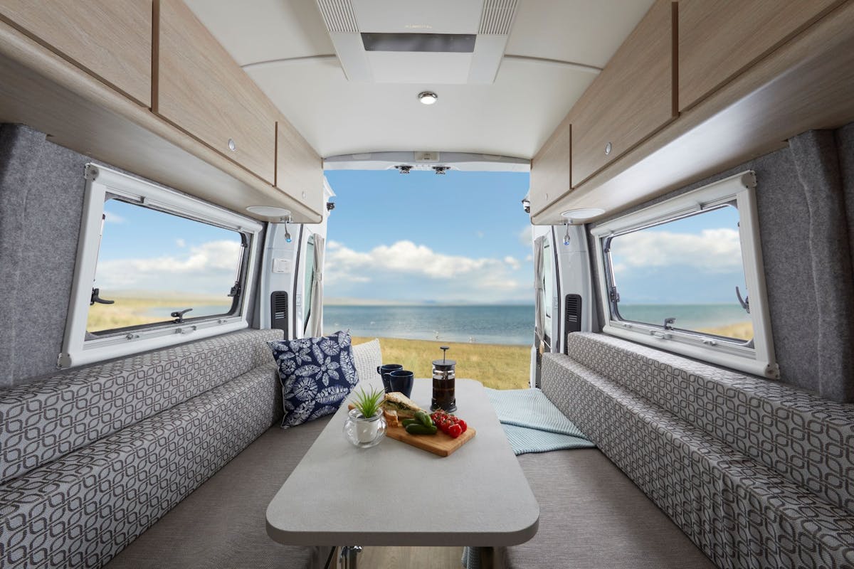 Let's Go Escape Campervan living and dining interior