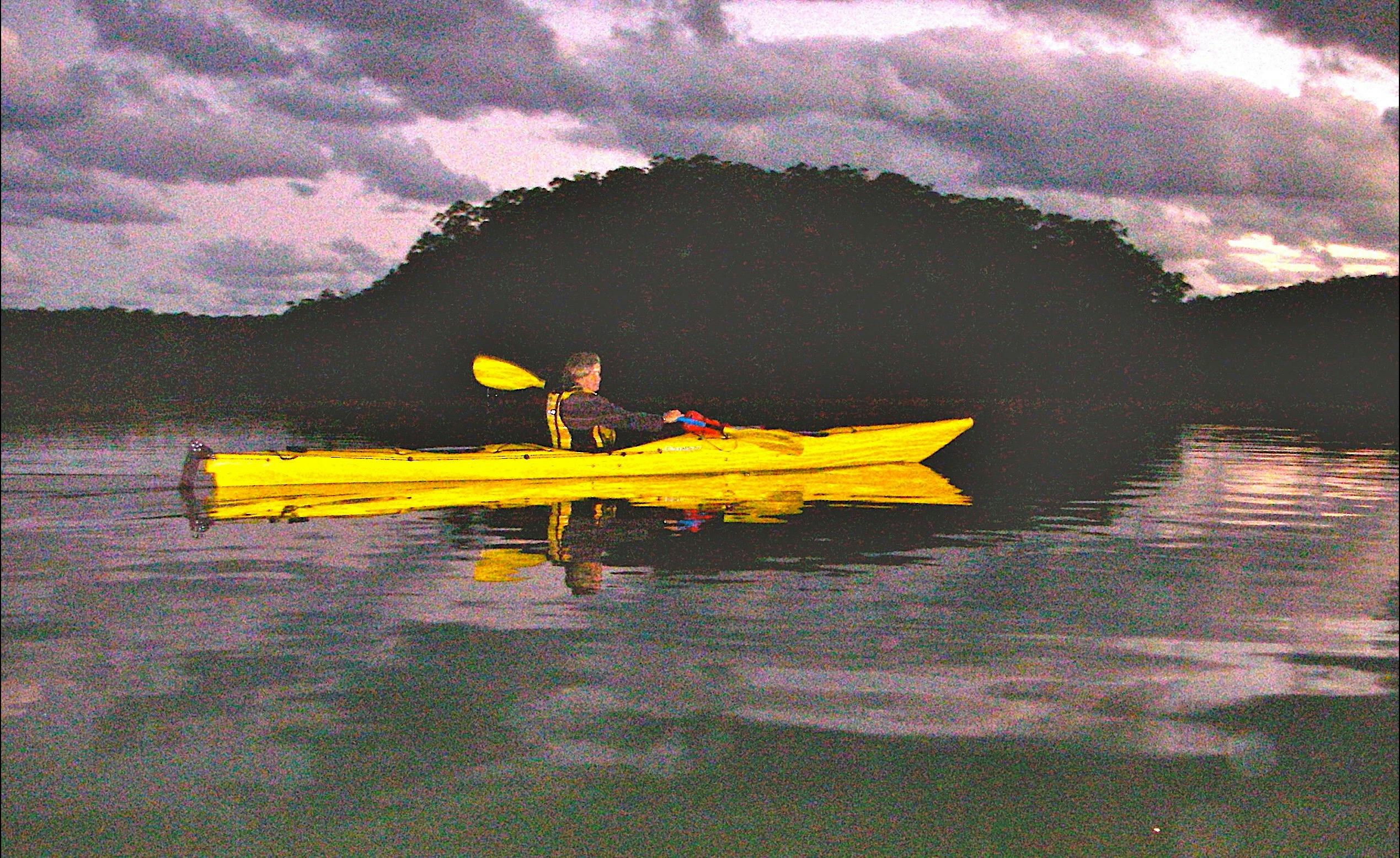 Tour sunset  kayak South Durras Batemans Bay Batemans Marine Park Murramurang National Park