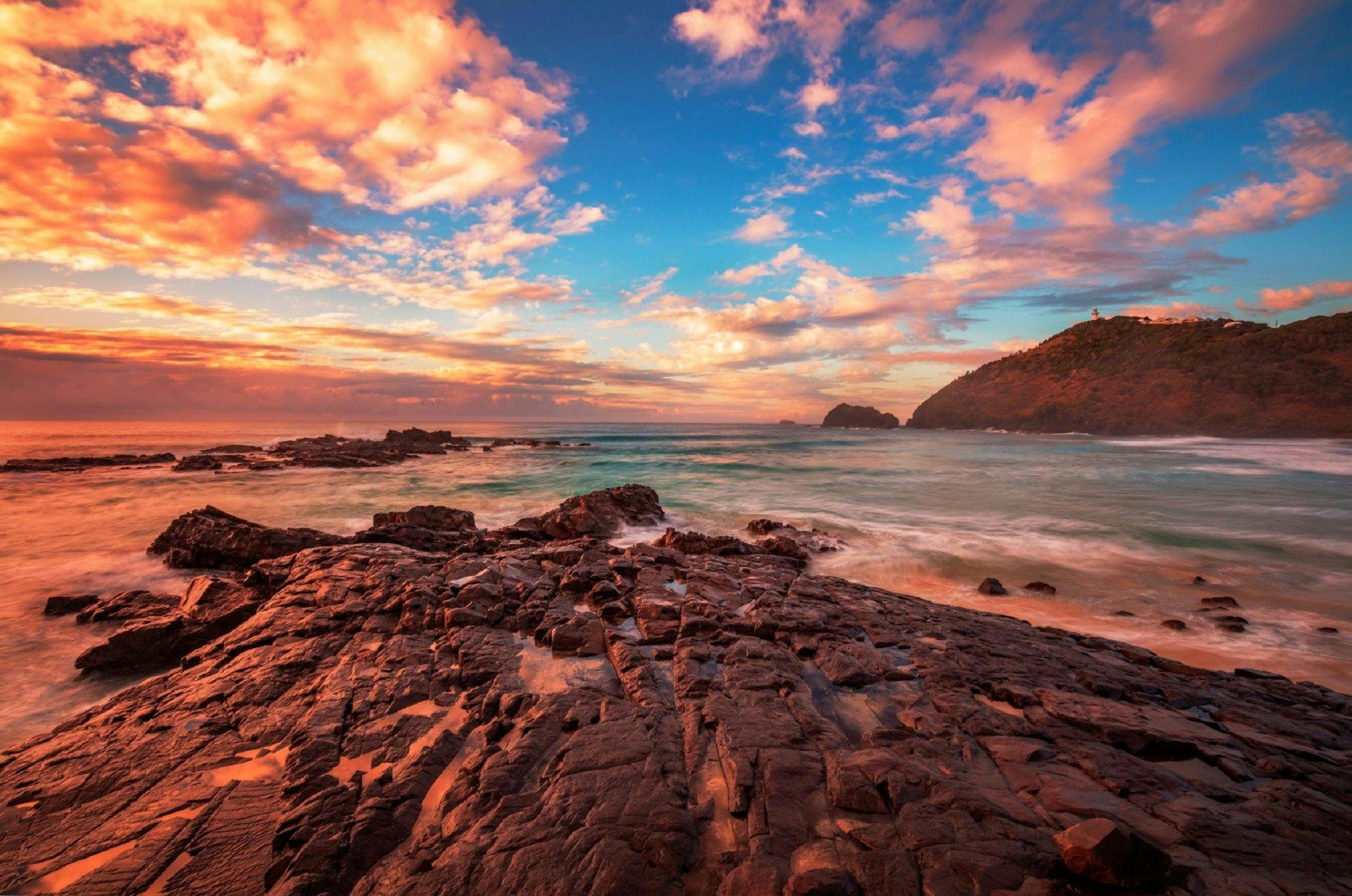 Beautiful sunrise over Hat Head Smoky Cape Lighthouse_Macleay Valley Coast