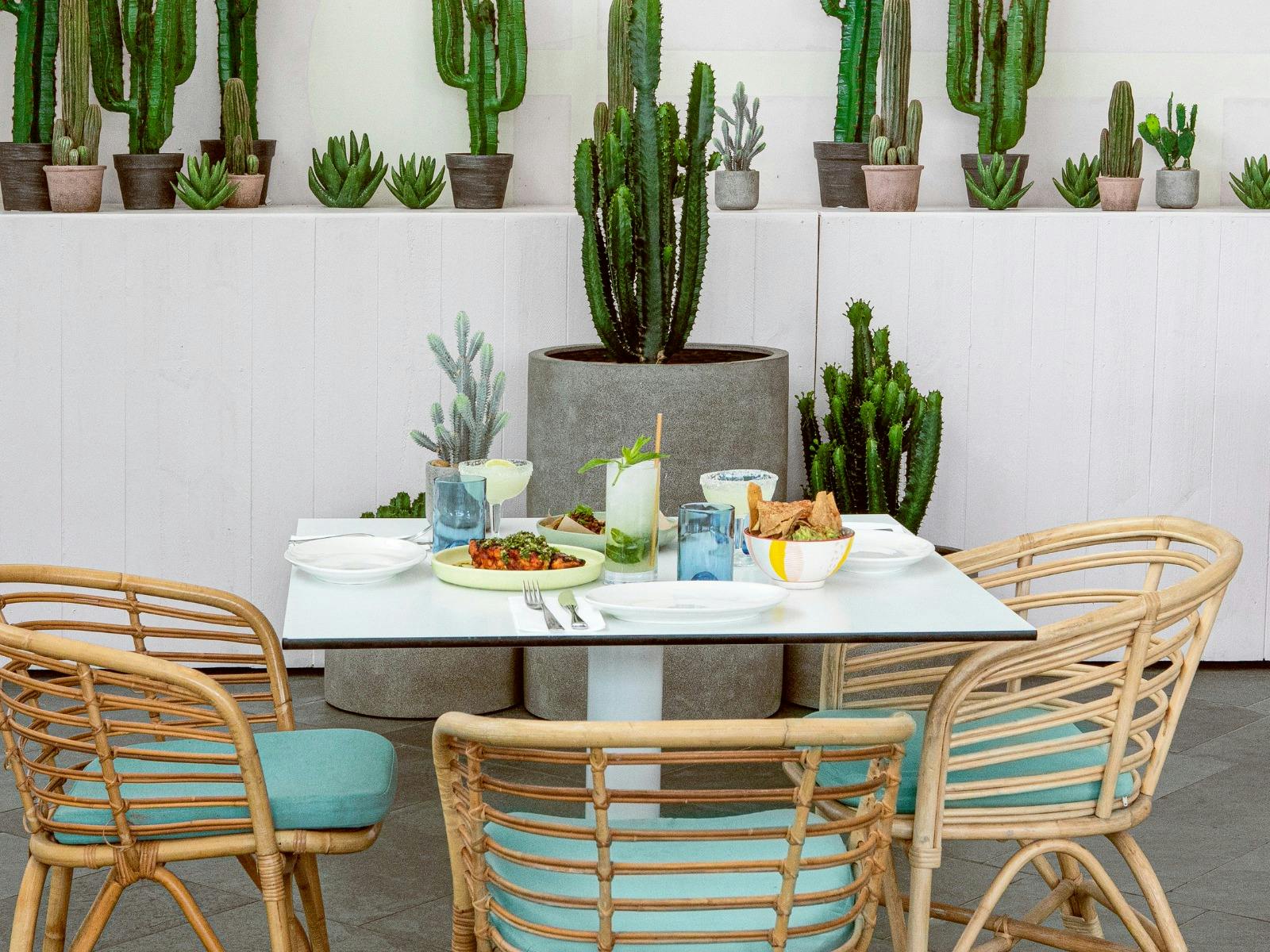 Dining in Julio's Mexican restaurant