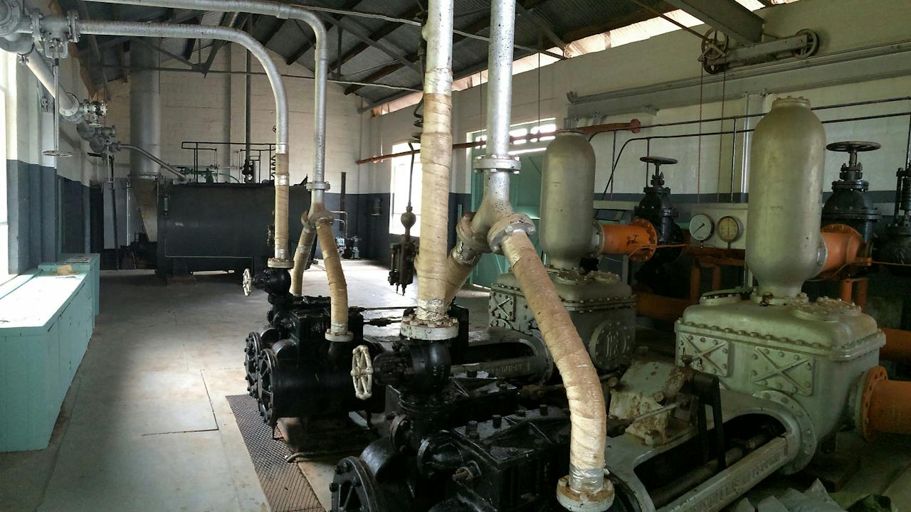 Overview of the pump house